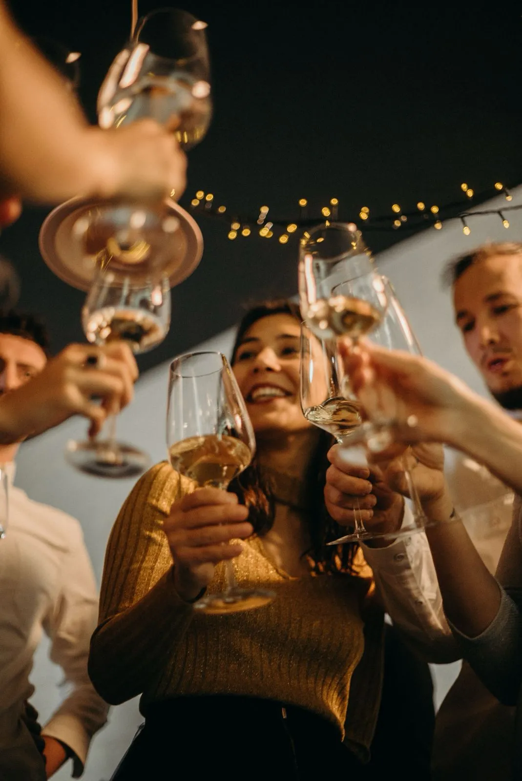 Friends celebrating together